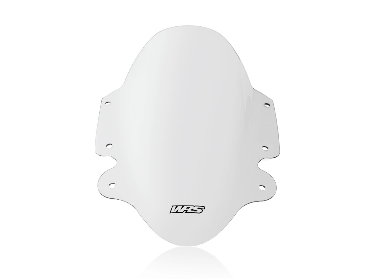 Plexi motocyklu WRS verze SPORT pro motocykly TRIUMPH SPEED TRIPLE 1200 RR ABS rok 2022-2023, výška 39 cm, šíře 26 cm, barva čirá 