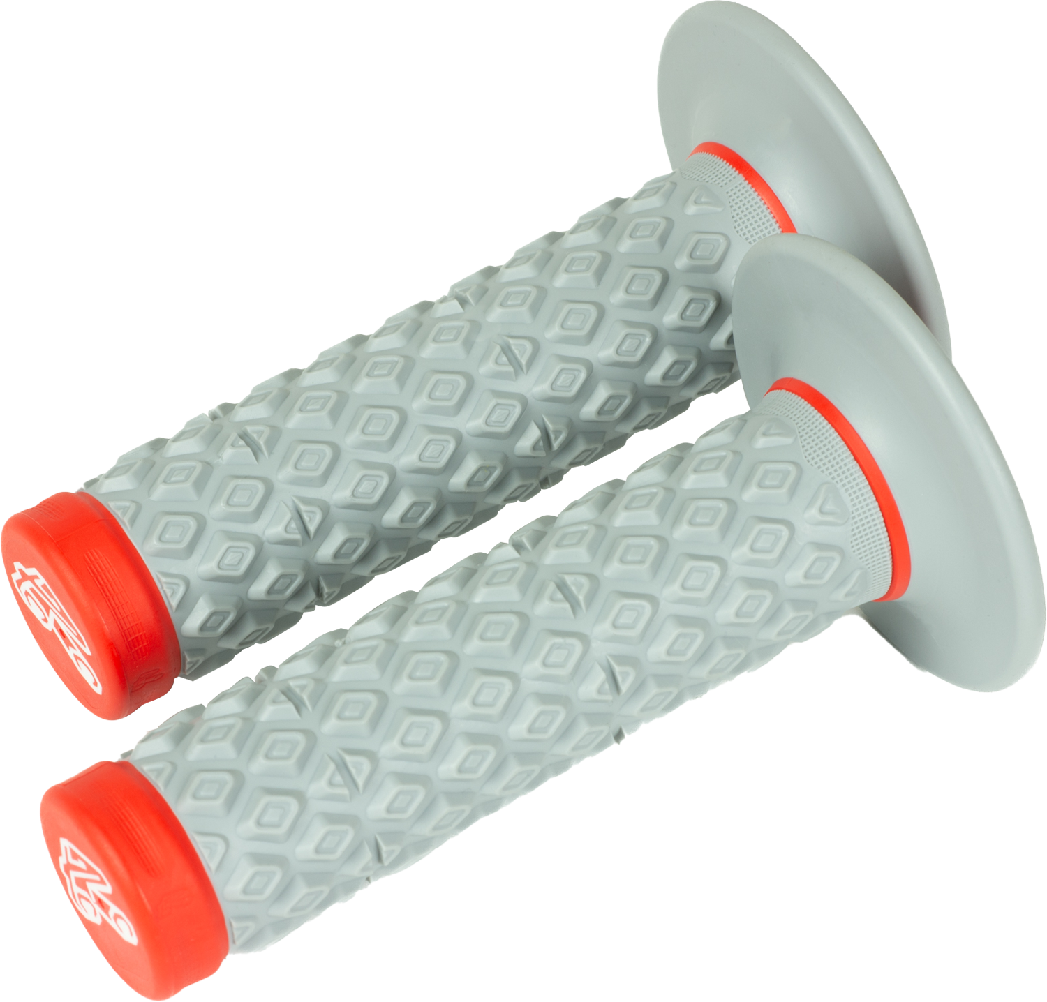 Motokrosové rukojeti - gripy RENTHAL DUAL COMFORT SOFT/FIRM G209 ŠEDÁ/ČERVENÁ