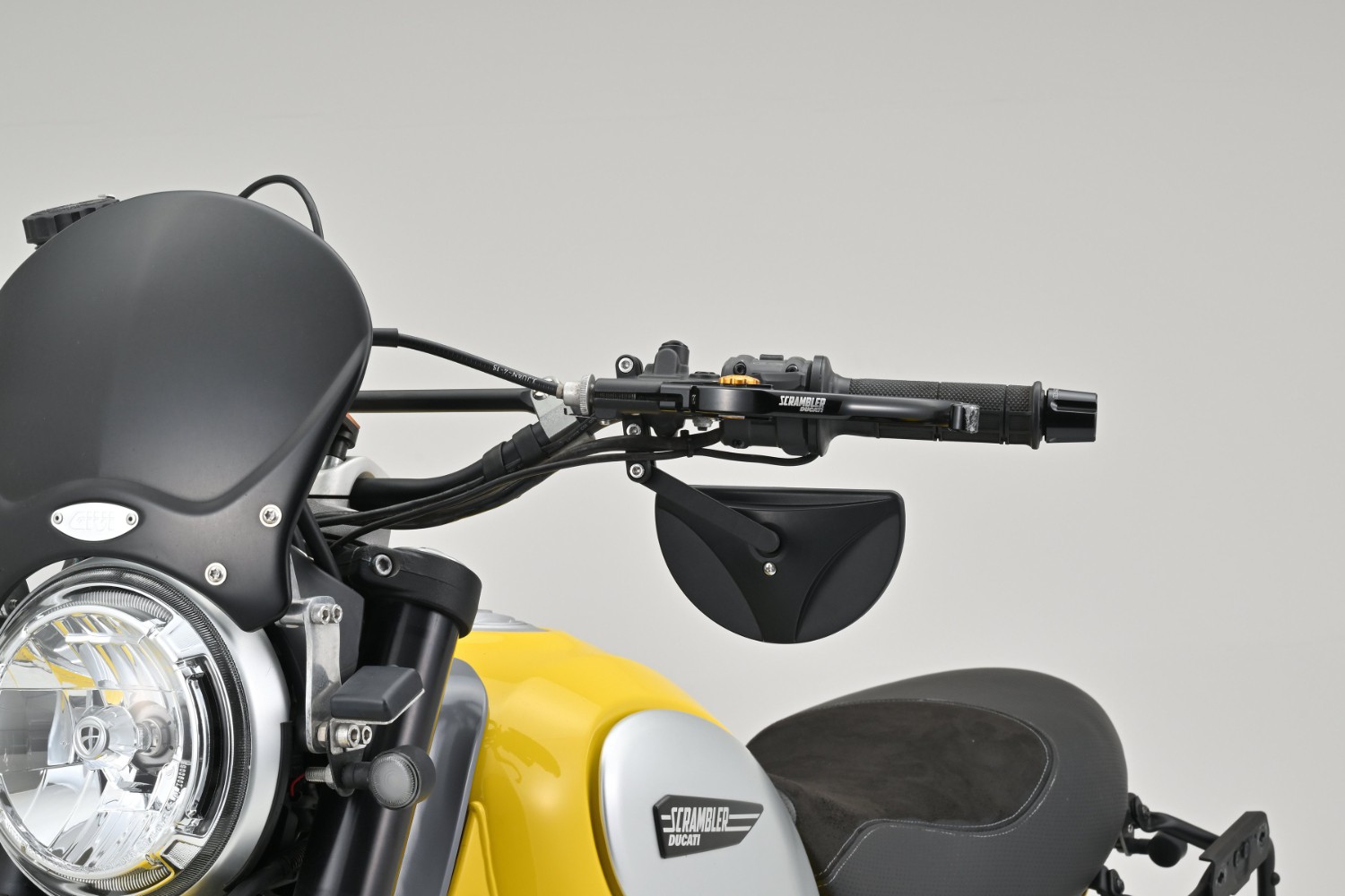 Zpětné zrcátko motocyklu DAYTONA D-MIRROR 19 HALF MOON 81001, barva černá, 1 kus