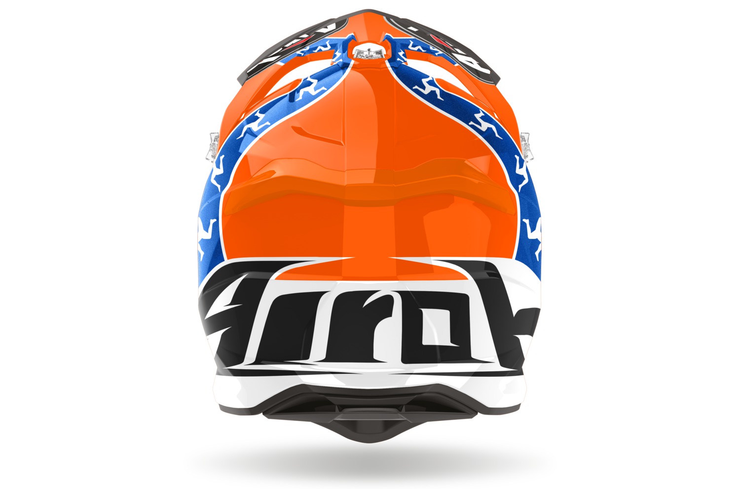 Motokrosová přilba AIROH STRYCKER HAZZARD oranžová/modrá 