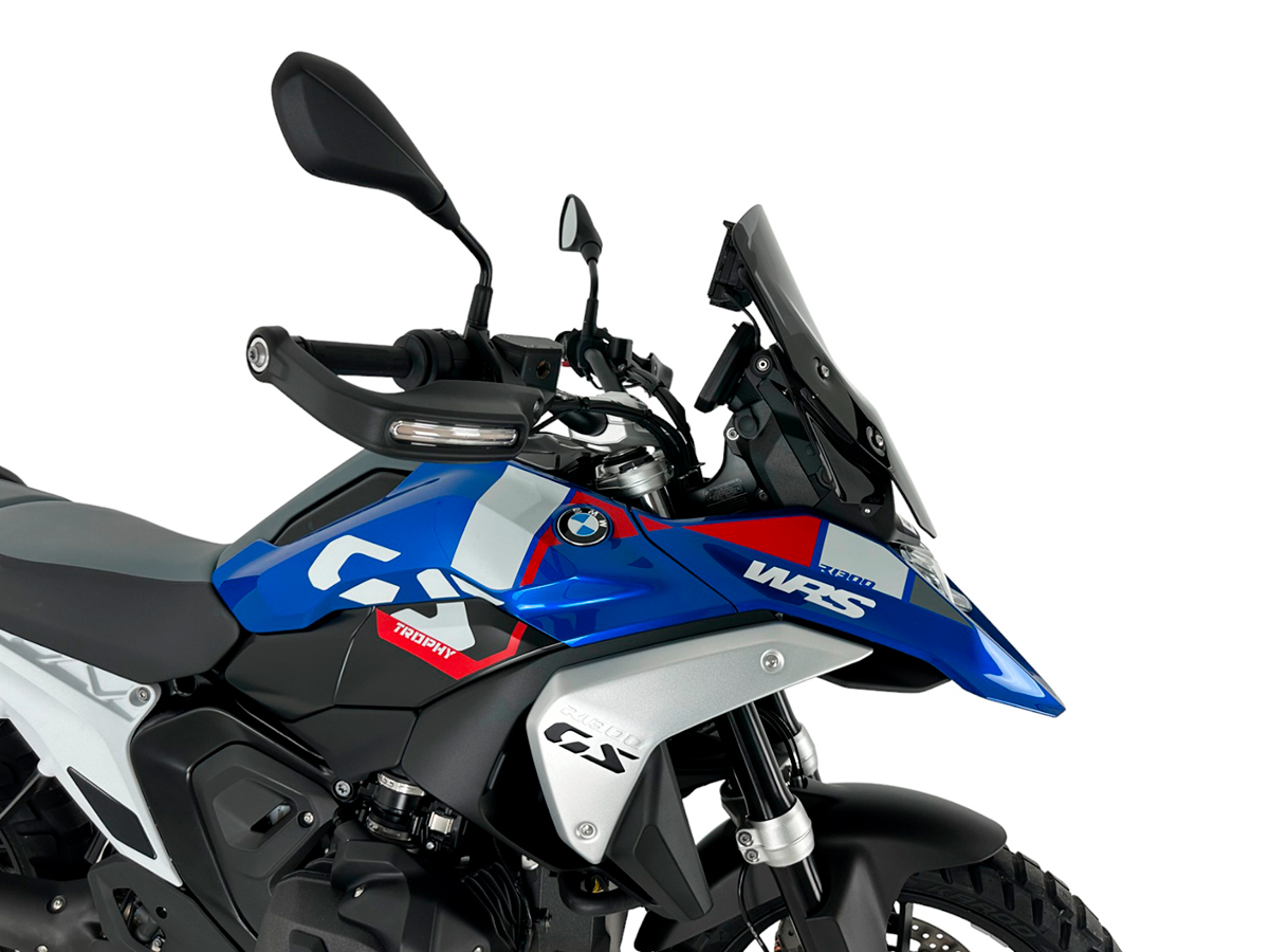 Plexi motocyklu WRS STANDARD BM089FS pro BMW R 1300 GS ABS rok 2023-2024 barva tmavě kouřová bez deflektorů 