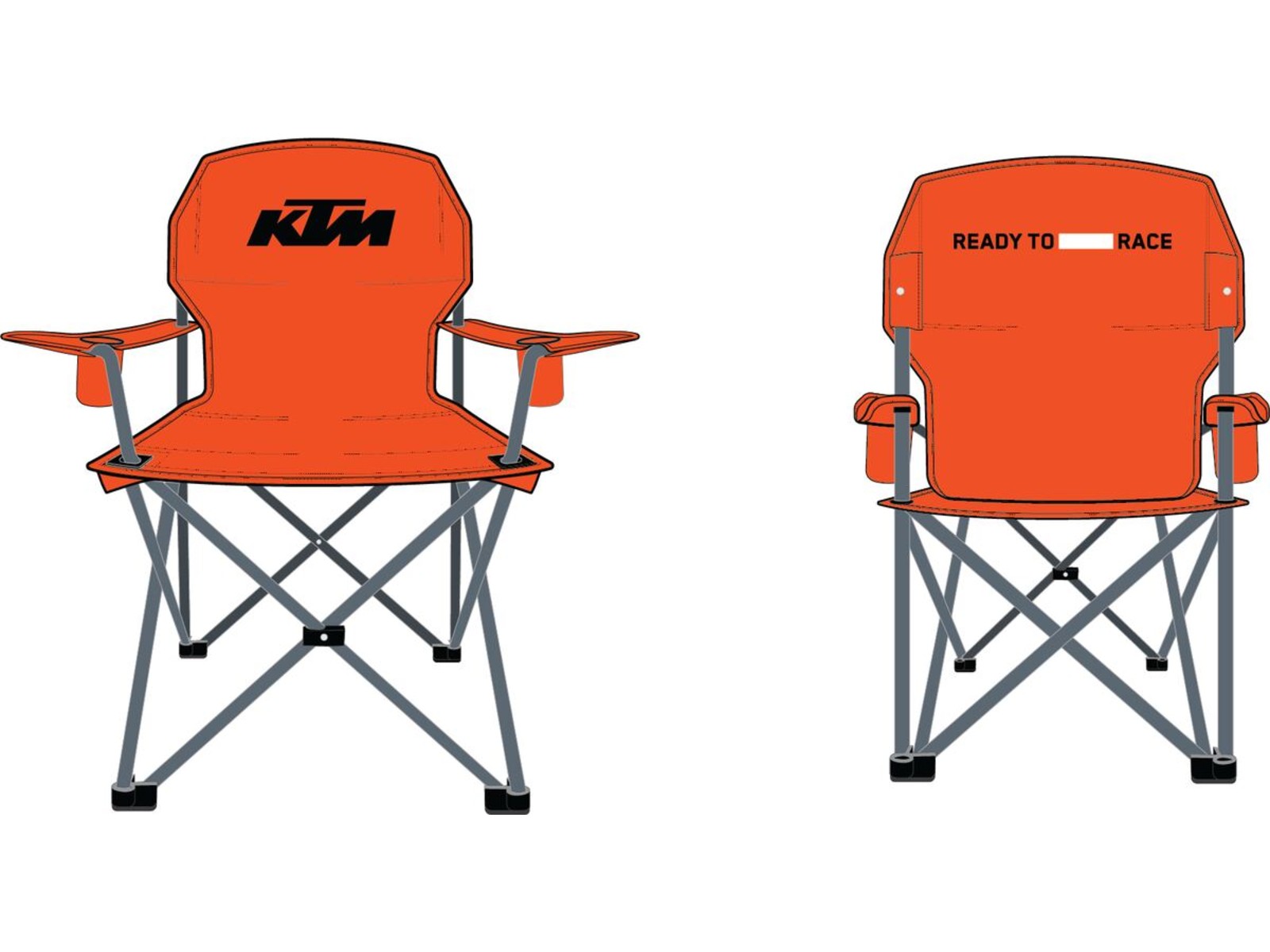 Rozkládací židle - křeslo KTM RACETRACK CHAIR nosnost 90 kg