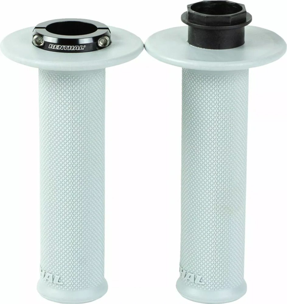 a Motokrosové rukojeti - gripy s lock-on RENTHAL GRIP G232 LOCK-ON F DIAMOND SOFT G232 barva černá/šedá, pár 