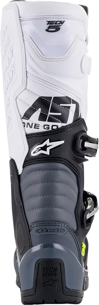 Motokrosové boty ALPINESTARS TECH 5 barva ČERNÁ/ŠEDÁ/BÍLÁ/ŽLUTÁ FLUO