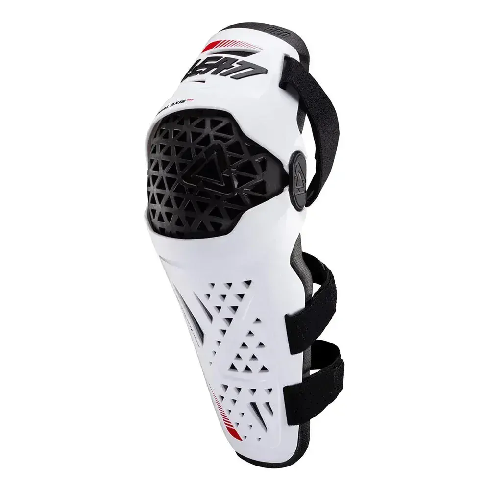A Ventilační kloubové kolenní chrániče LEATT KNEE GUARD AXIS PRO bílá, velikost S/M, pár 