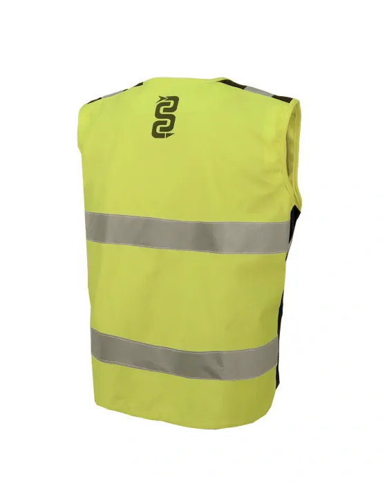 Reflexní vesta pro jízdu na motocyklu, kole a pěší OJ ATMOSFERE VEST FLASH 2 HIGH VISIBILITY žlutá fluo velikost M/L