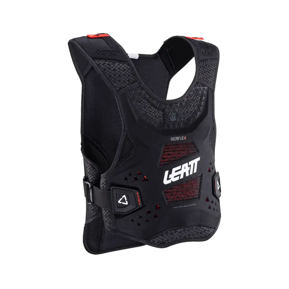 A Hrudní a zádový chránič LEATT REAFLEX CHEST PROTECTRON barva černá, velikost S/M pro výšku postavy 160-172 cm