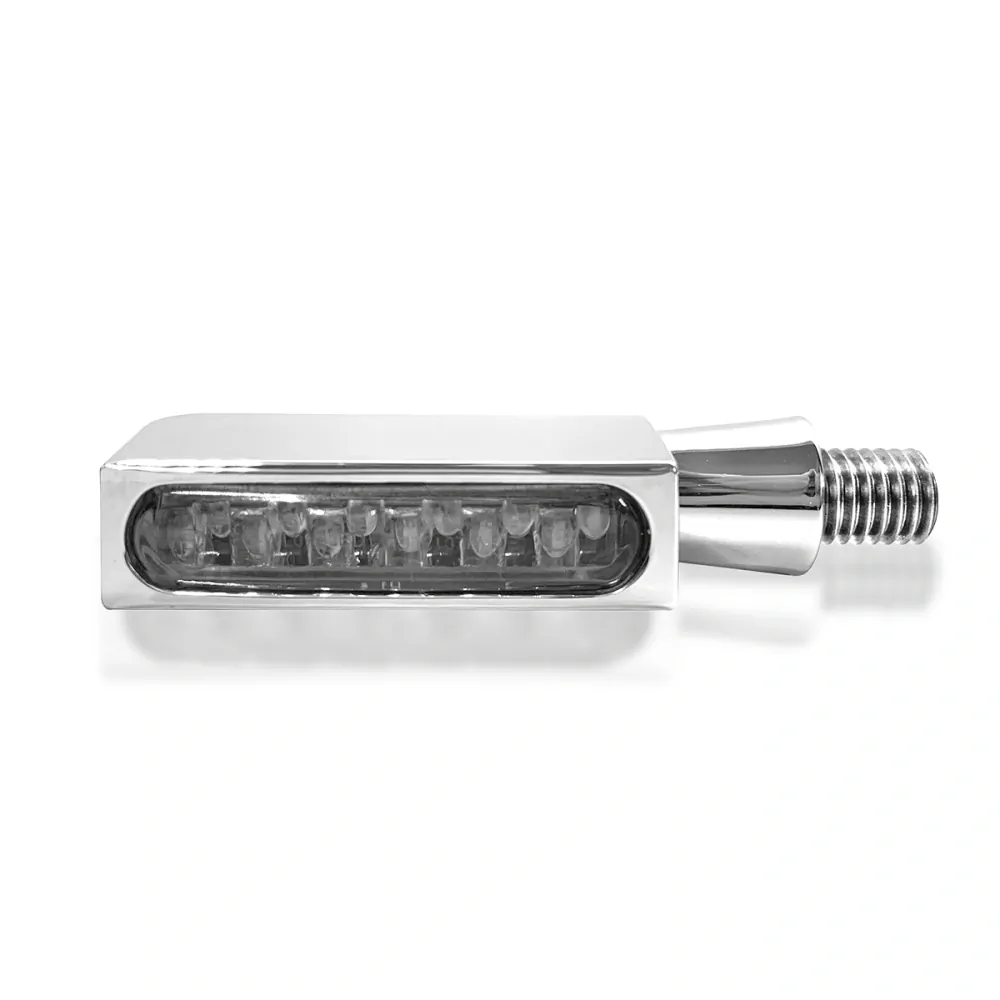 Led zadní světlo,blinkr, brzdové světlo HEINZ BIKES LED 3-in-1 TURNSIGNAL BLOKK 3IN1, barva chromová, 1 kus