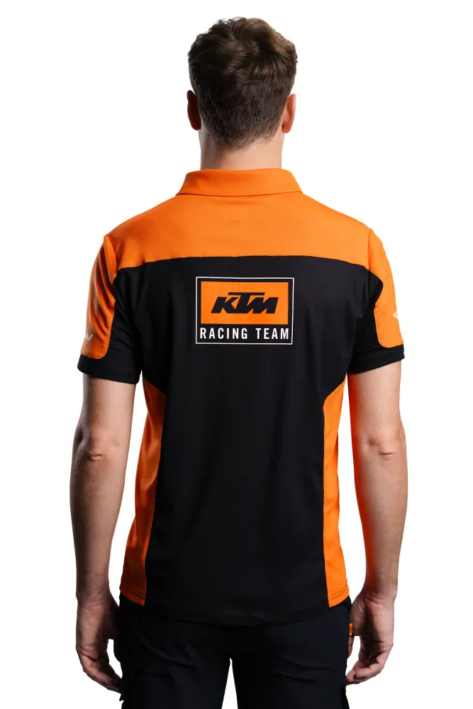 Pánské triko s krátkým rukávem KTM TEAM POLO černá/oranžová