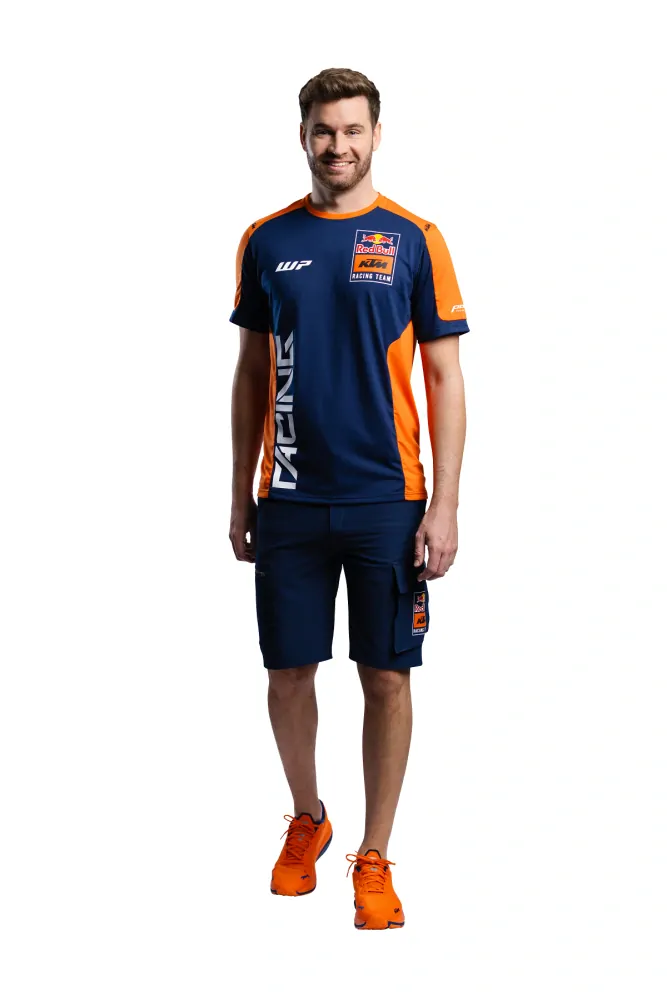 Pánské triko s krátkým rukávem KTM REPLICA TEAM TEE modrá/oranžová