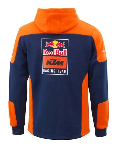 Mikina z kapucí na zip KTM REPLICA TEAM ZIP HOODIE modrá/oranžová