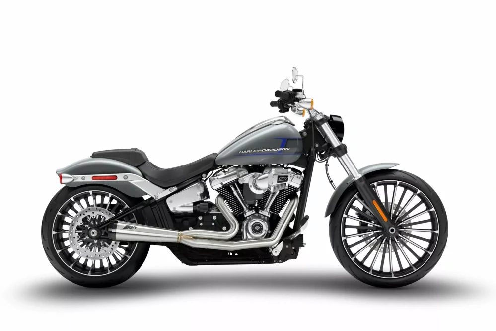 Výfukový systém motocyklu ZARD FULL KIT EXHAUST SYSTEM 2:1 pro motocykl HARLEY DAVIDSON BREAKOUT 117 rok 2017-2024 viz popis, barva saténový chrom / černá koncovka