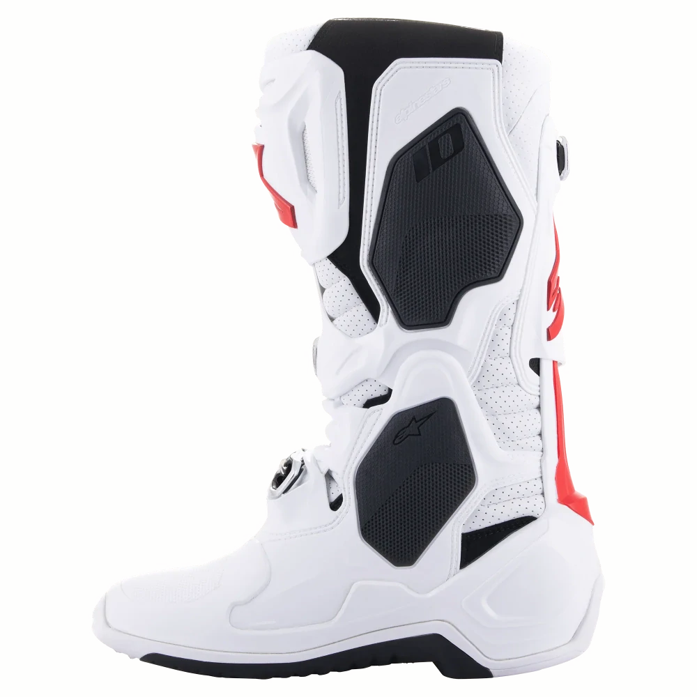 Ventilační motokrosové boty s vnitřní botičkou ALPINESTARS TECH 10 SUPERVENTED VENTILAČNÍ barva bílá/červená/černá