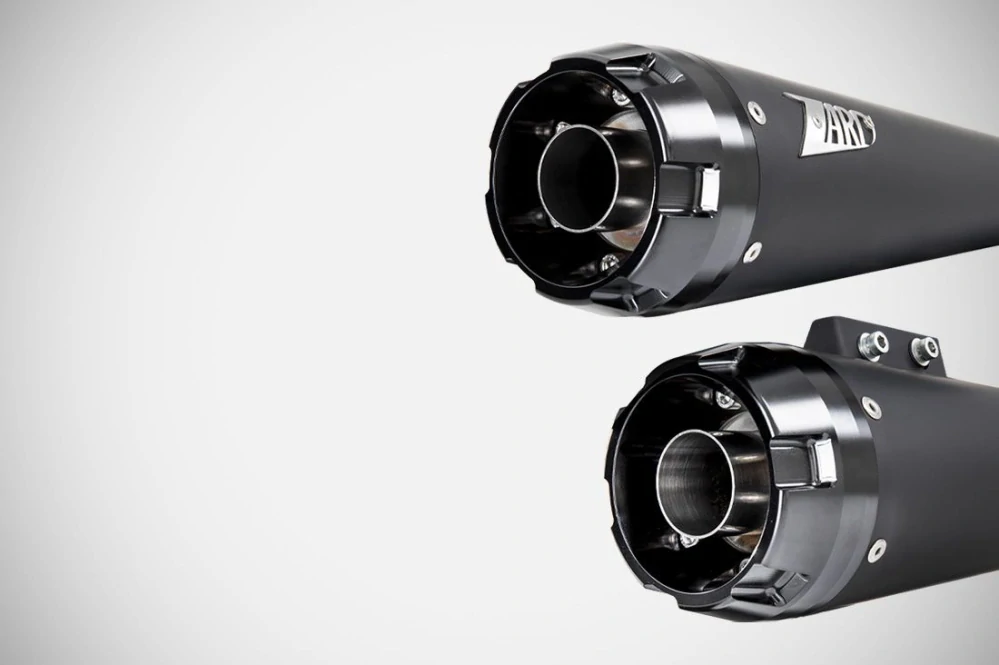 Homologované koncovky výfuku motocyklu ZARD SLIP ON MUFFLERS HOMOLOGACE E4/E5 pro motocykl HARLEY DAVIDSON SOFTAIL M8 rok 2017-2024 viz popis, barva černá