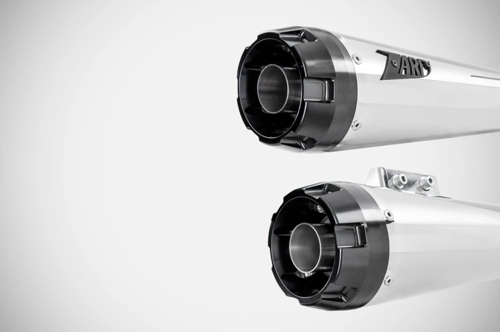 Homologované koncovky výfuku motocyklu ZARD SLIP ON MUFFLERS HOMOLOGACE E4/E5 pro motocykl HARLEY DAVIDSON SOFTAIL M8 rok 2017-2024 viz popis, barva lesklý chrom