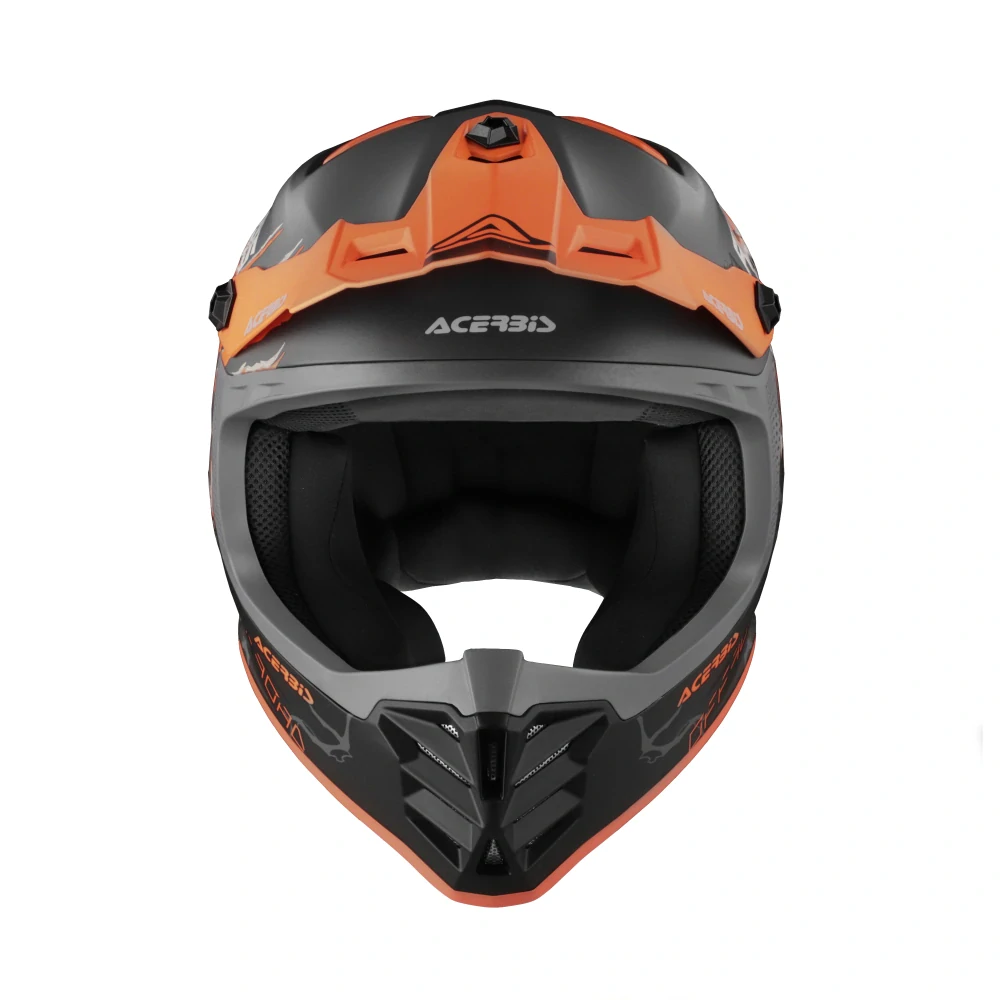 Dětská motokrosová přilba / MX helma ACERBIS PROFILE JUNIOR barva černá / oranžová fluo matná 