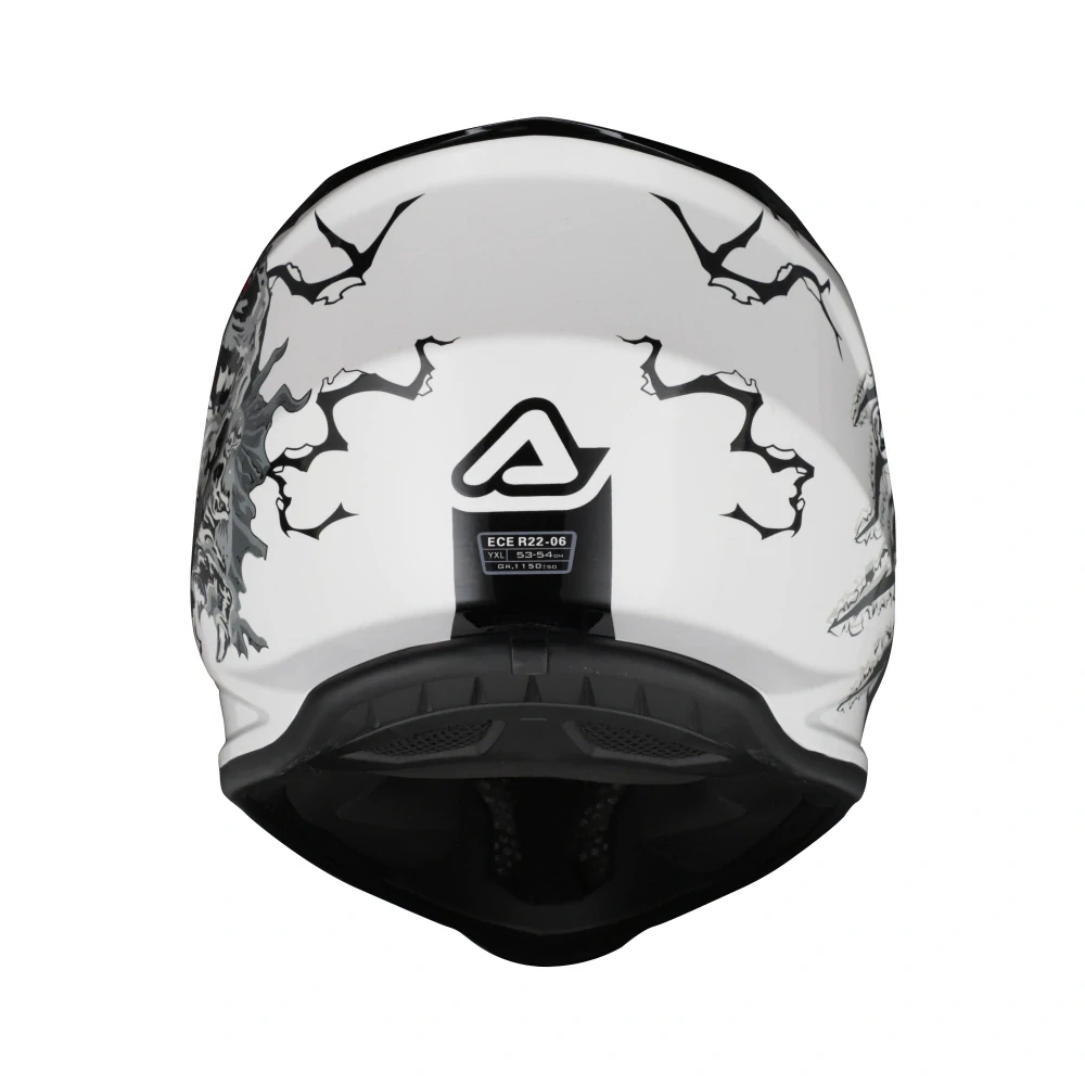 a Dětská motokrosová přilba / MX helma ACERBIS PROFILE JUNIOR barva černá / bílá lesklá velikost XL 51-52 cm