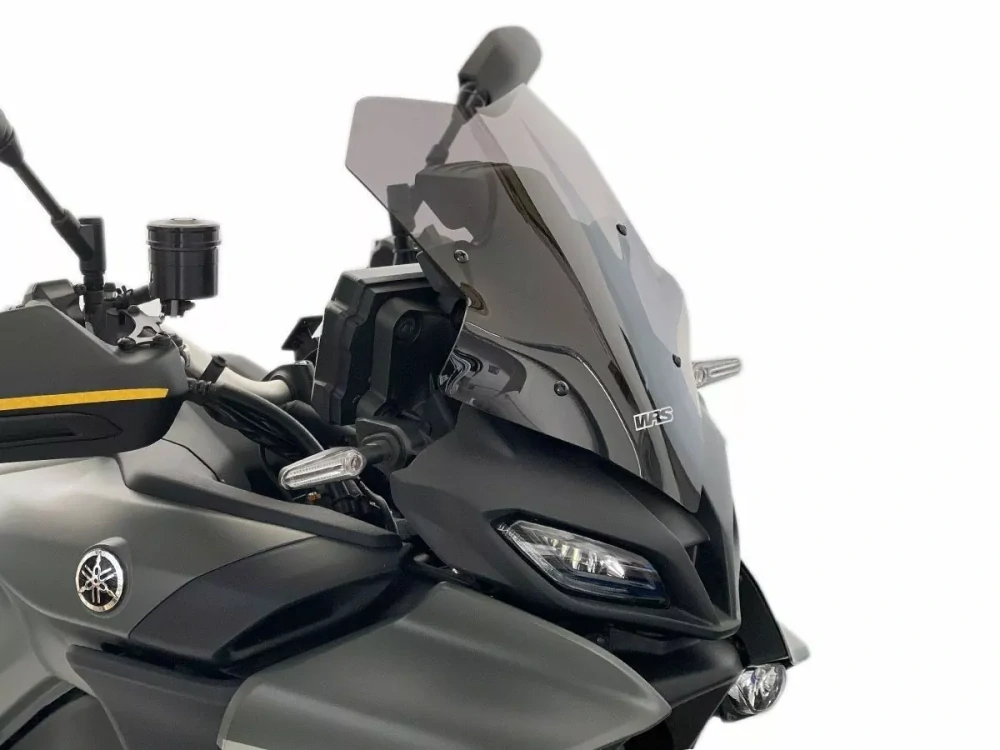 Motocyklové plexi / čelní plexi motocyklu WRS WINDSCREEN SPORT YA039FS pro YAMAHA TRACER 9 GT+ rok 2024 barva tmavě kouřová, výška plexi 40 cm