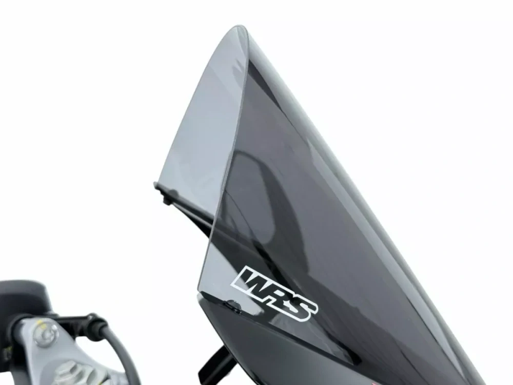 Motocyklové plexi / čelní plexi motocyklu WRS verze RACE AP016FS pro motocykly APRILIA RS 457 rok 2024 barva tmavě kouřová