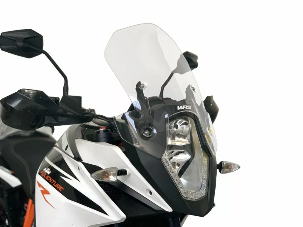 Motocyklové plexi / čelní plexi motocyklu  WRS VERZE INTERMEDIO KT002T pro KTM ADVENTURE 1050 / 1090 / 1190 / R viz popis, barva čirá, výška plexi 35,5 cm