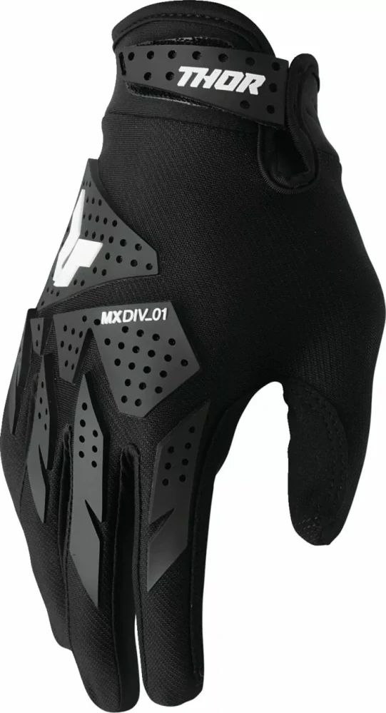 Motokrosové / enduro / mtb rukavice THOR LAUNCHMODE XP barva černá/bílá 
