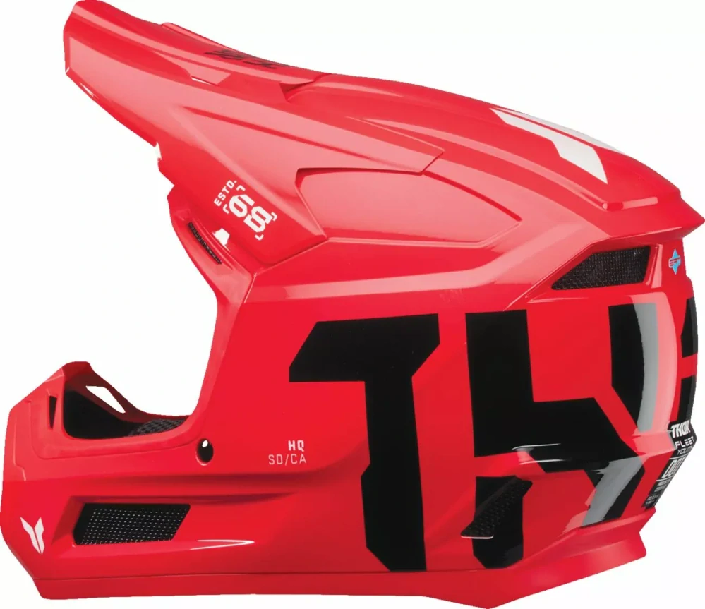 Dětská motokrosová přilba THOR FLEET YOUTH FORGE barva červená/černá velikost M 50-51 cm