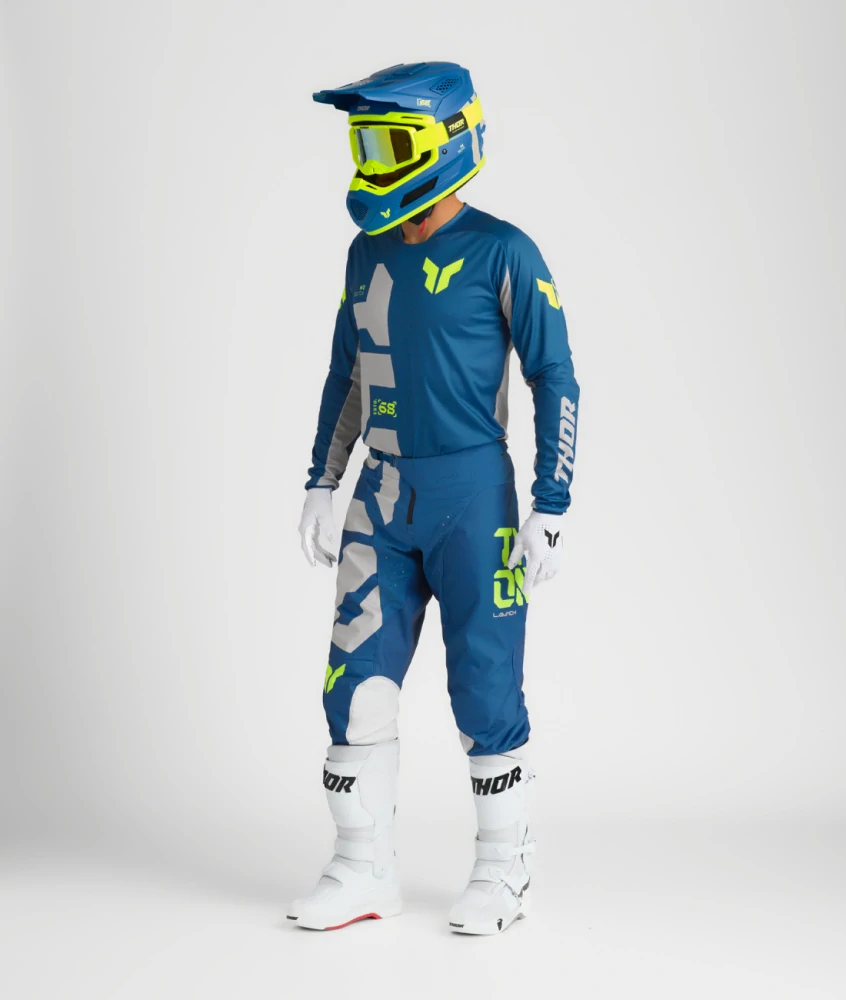 Motokrosová přilba / MX helma THOR FLEET FORGE barva modrá matná