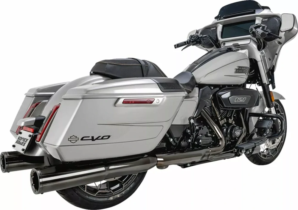 Koncovky výfuku VANCE & HINES HI-OUTPUT SLIP-ONS typ 16468 pro HARLEY DAVIDSON TOURING rok 2017-2023 viz popis, barva tmavý chrom, vnější průměr 11,5 cm (4-1/2") 