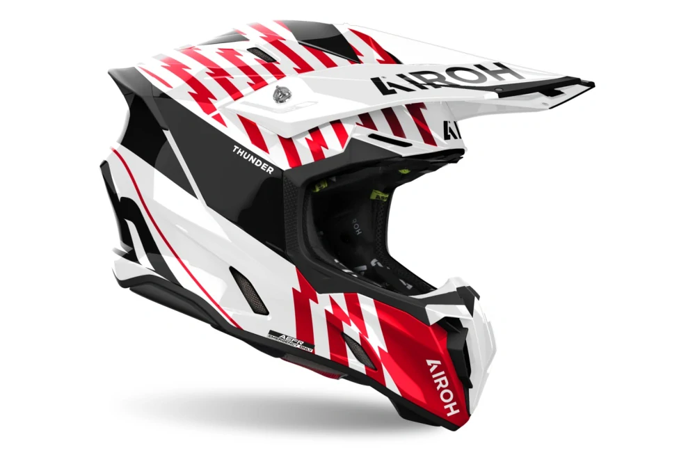 a Motokrosová přilba AIROH TWIST 3 THUNDER barva černá/červená/bílá - lesklá, velikost L pro obvod hlavy 59-60 cm