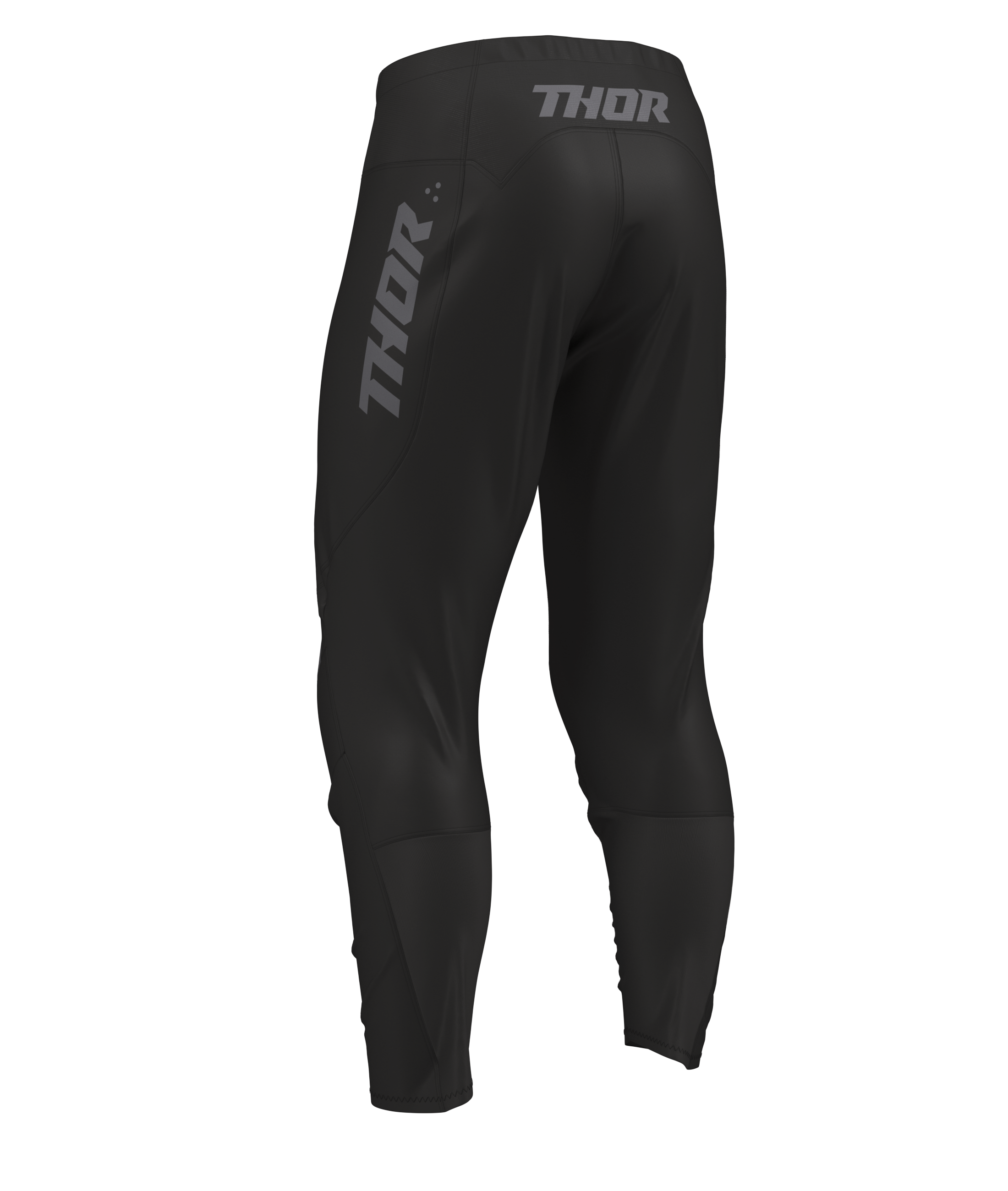 Dětské motokrosové kalhoty THOR RIDEMODE RACEWEAR MENACE barva černá/šedá 