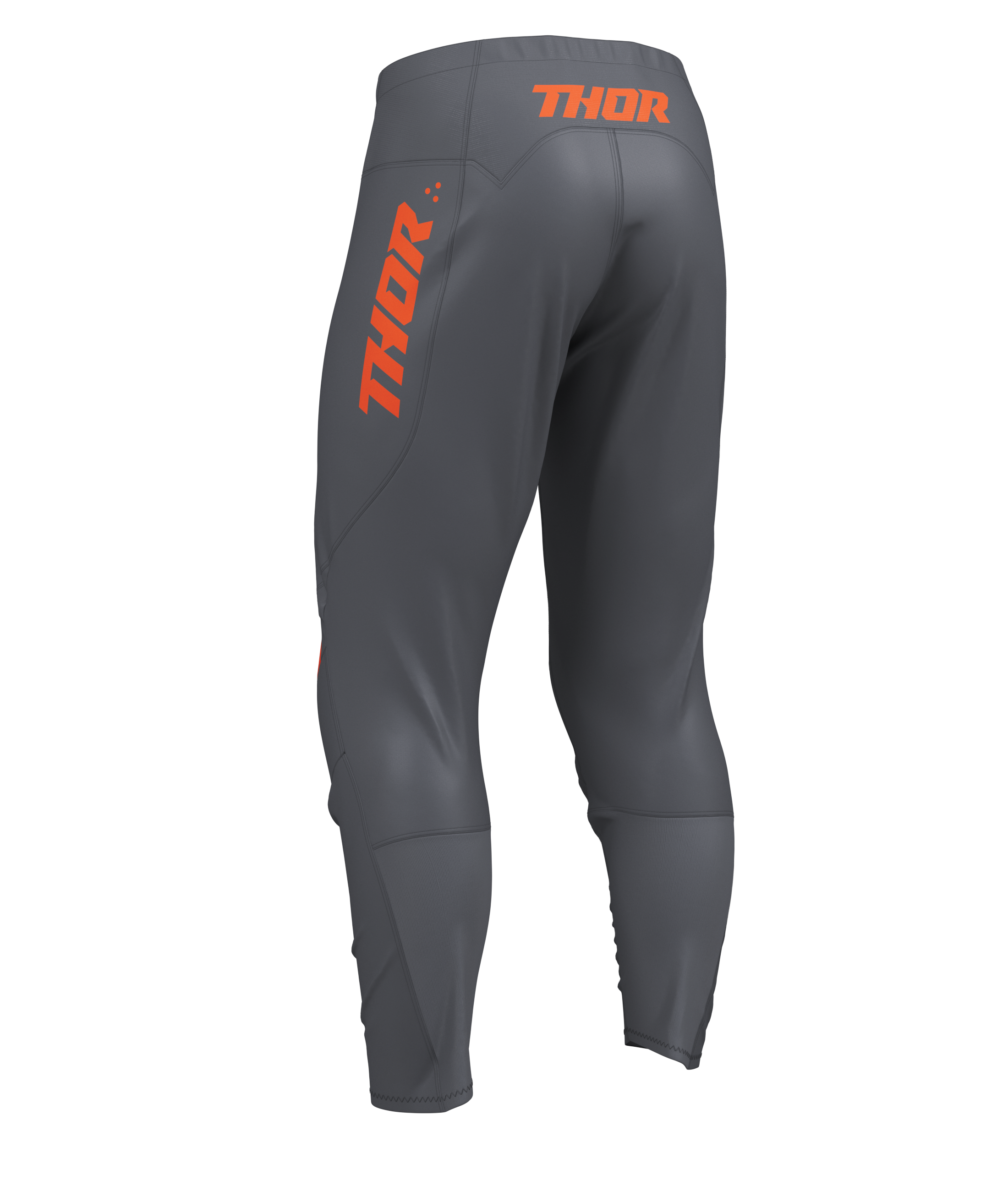 Dětské motokrosové kalhoty THOR RIDEMODE RACEWEAR MENACE barva šedá/oranžová