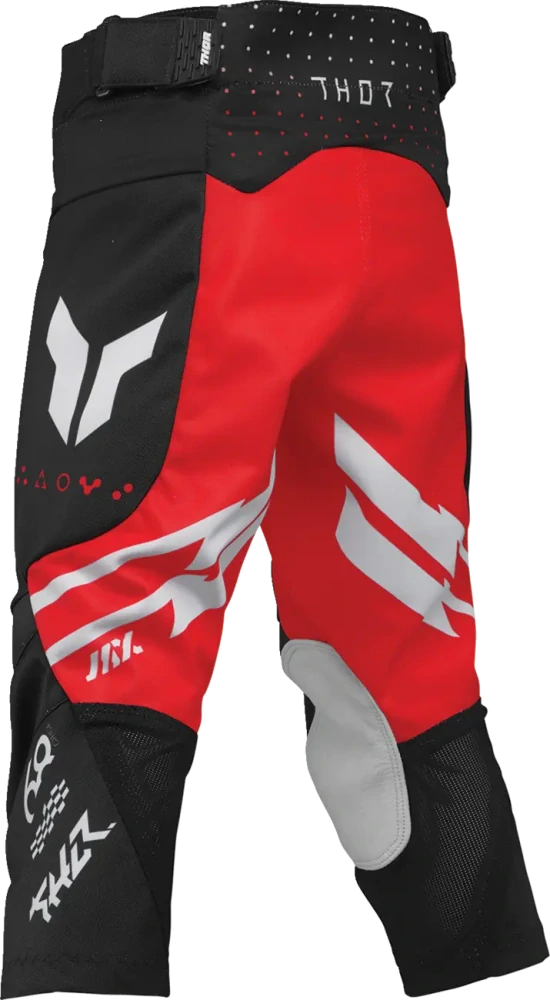 Dětský sportovní motokrosové kalhoty THOR LAUNCHMODE RACEWEAR FUTURA barva černá/červená