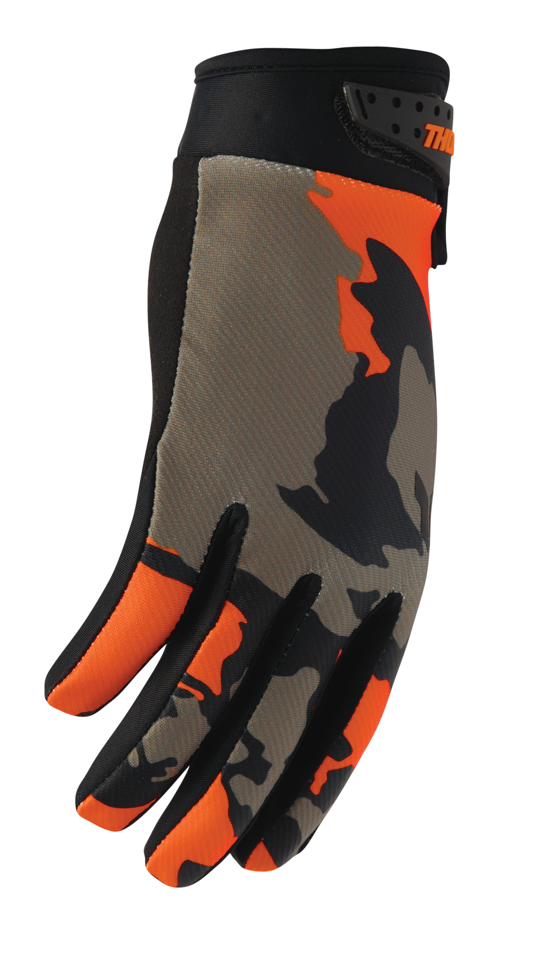 Motokrosové / enduro / mtb rukavice THOR LAUNCHMODE HUNTER barva oranžová/černá