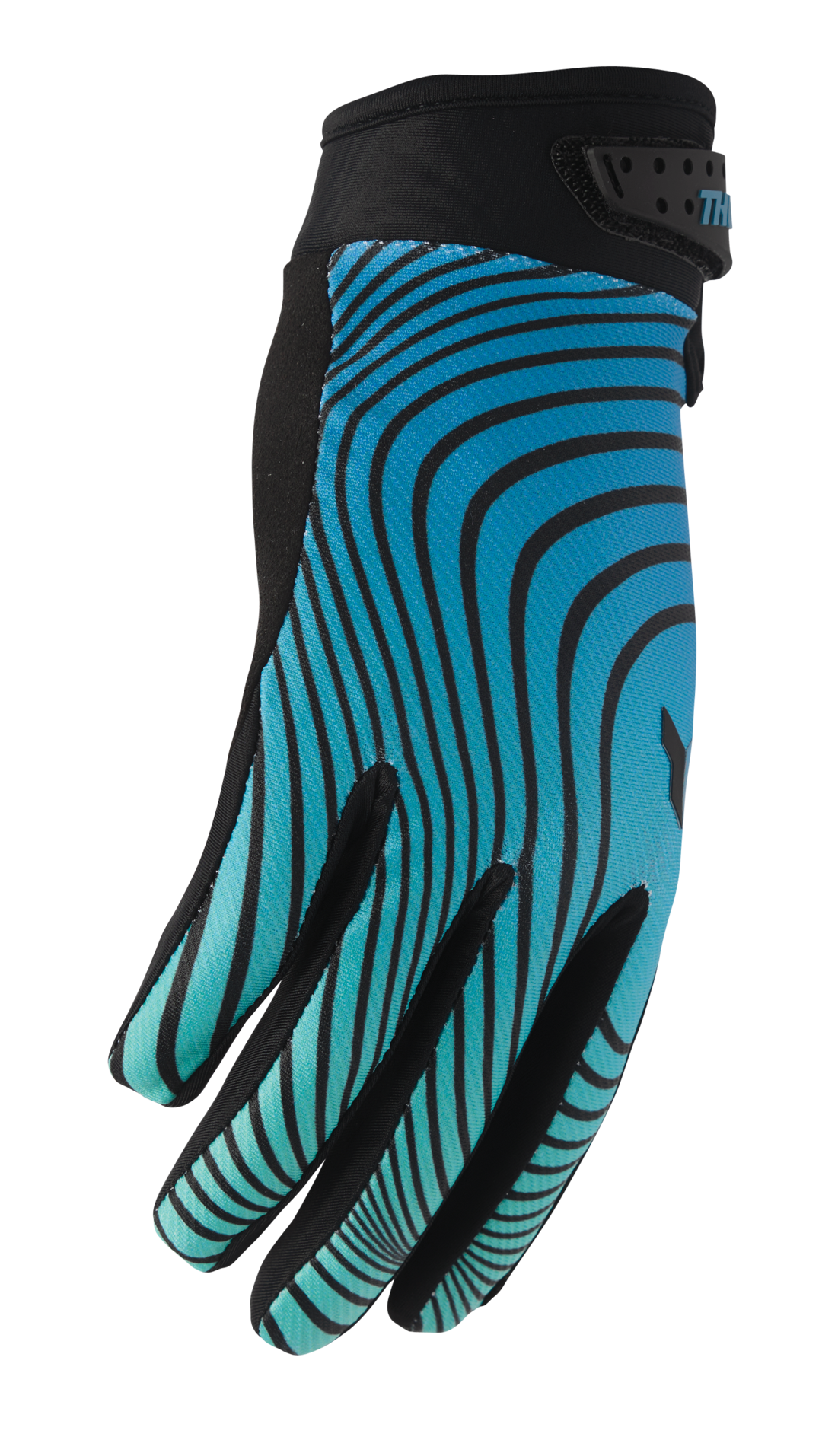 Motokrosové / enduro / mtb rukavice THOR LAUNCHMODE IDENTITY barva teal/černá