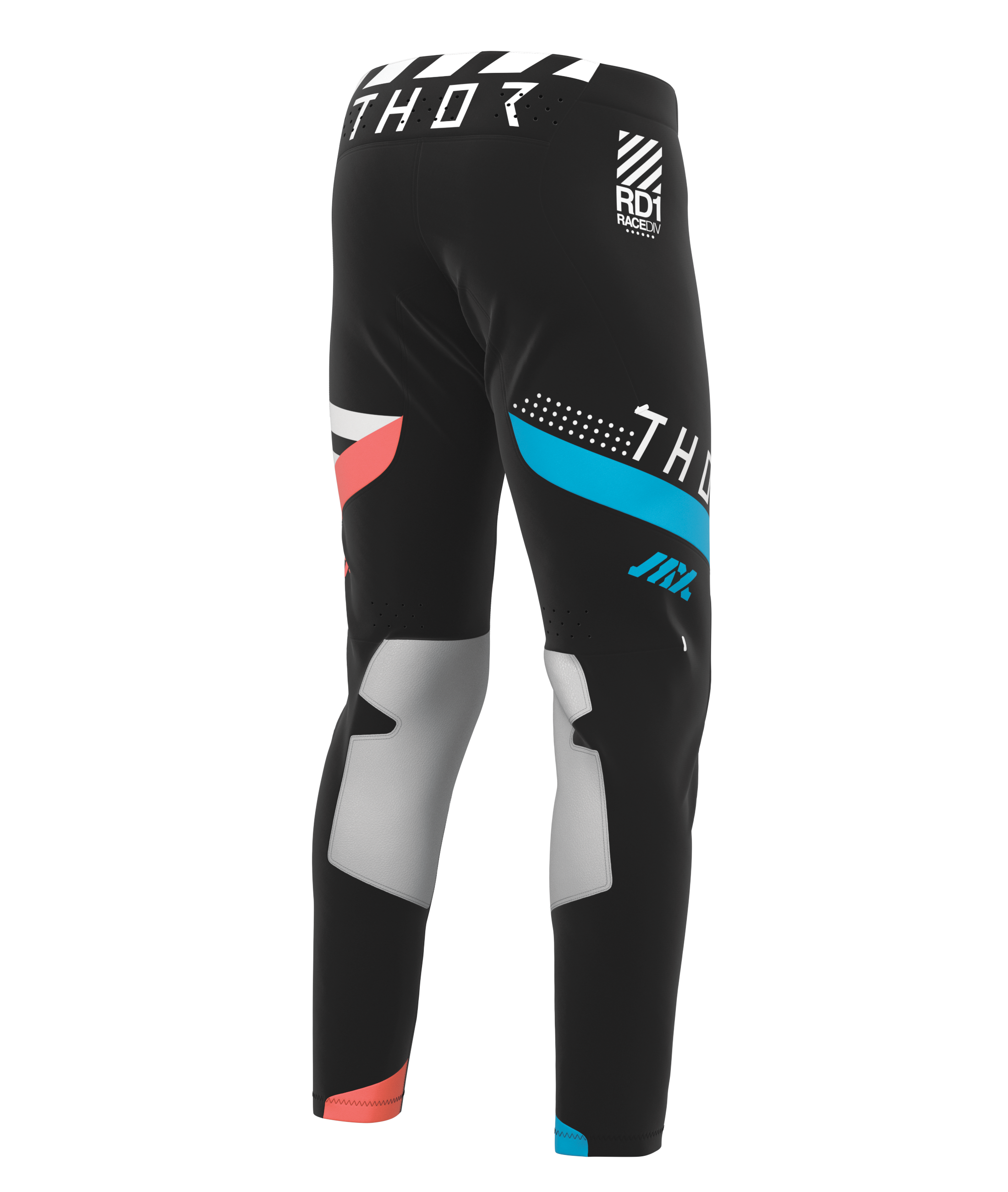 Lehké a pružné motokrosové - enduro kalhoty THOR SPORTMODE SYNTH barva černá/modrá