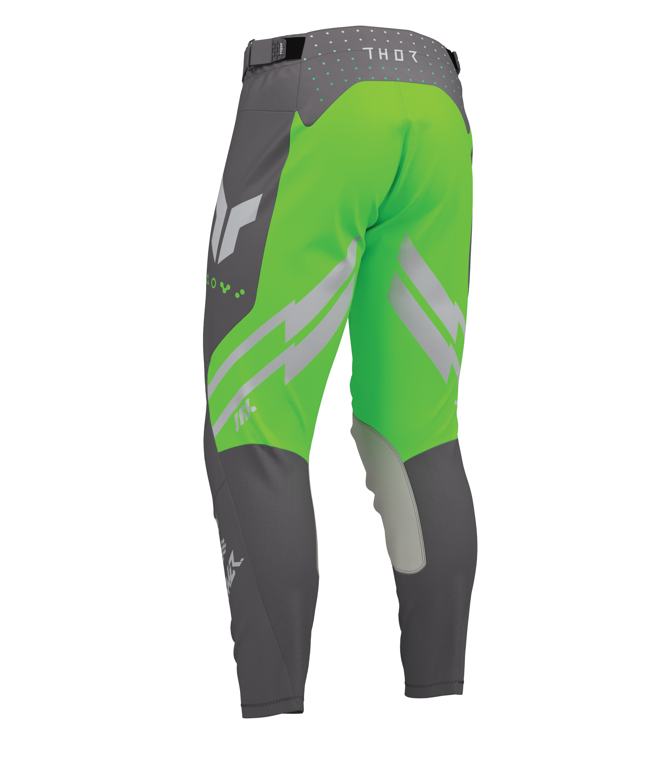 Motokrosové / enduro kalhoty THOR LAUNCHMODE FUTURA barva šedá/zelená