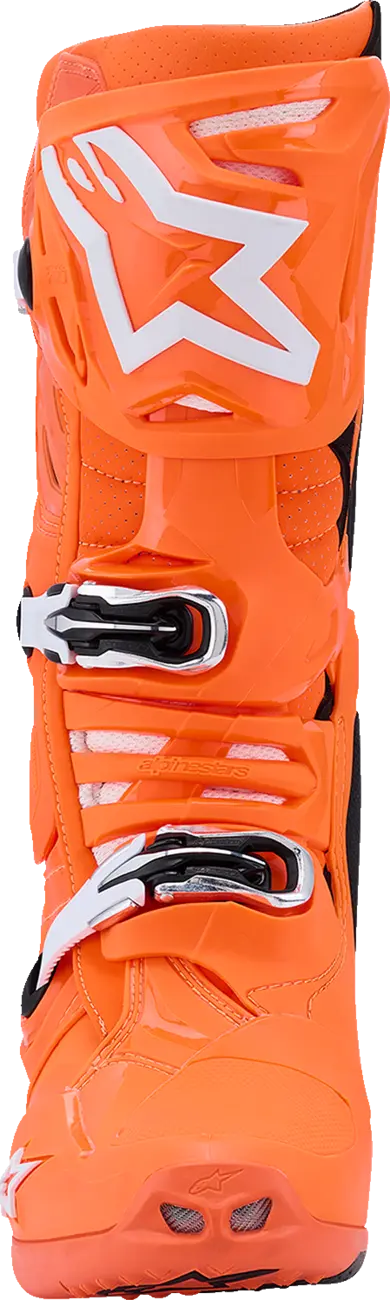 Ventilační motokrosové boty s vnitřní botičkou ALPINESTARS TECH 10 SUPERVENTED VENTILAČNÍ barva oranžová