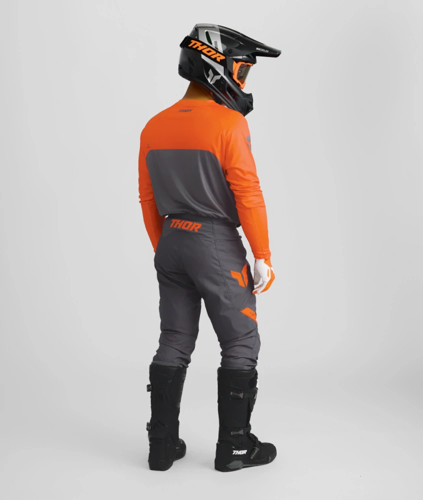 A A Motokrosový komplet / enduro kalhoty a dres / motokrosový - enduro komplet  THOR RIDEMODE MENACE barva menace charcoal velikost 36+XL  