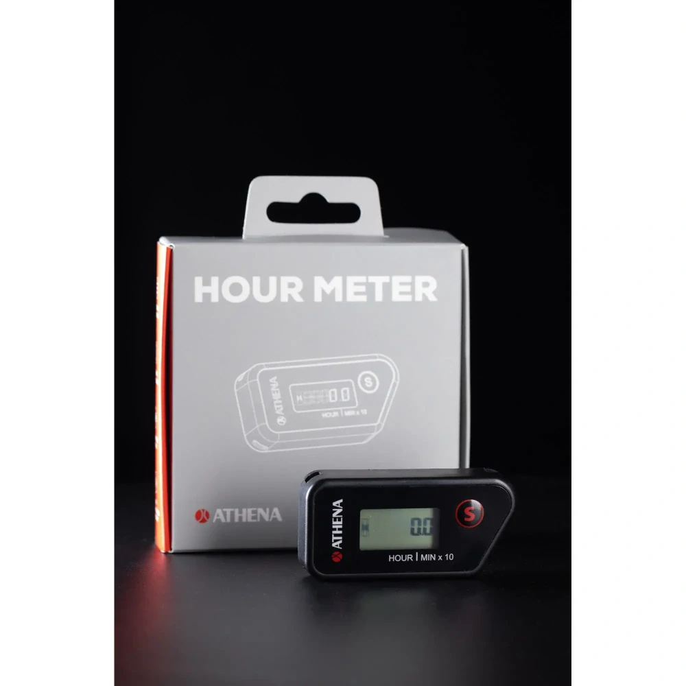a Bezdrátový měřič motohodin ATHENA HOUR METER S410000395003 barva černá, IP67