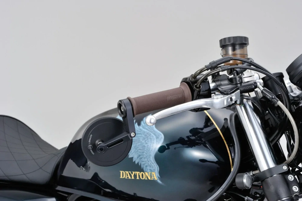 Zpětné zrcátko motocyklu na konce řidítekDAYTONA D-MIRROR-17 VF3 80801 barva černá, 1 kus