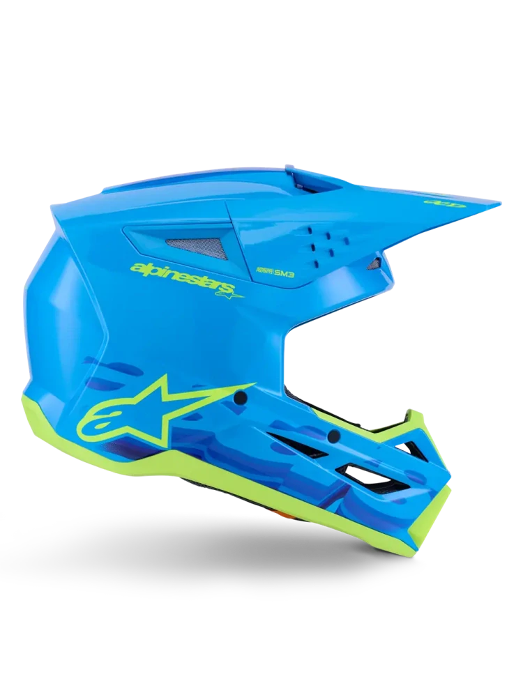 Motokrosová přilba ALPINESTARS SM3 / SM-3 / S-M3 / 8301126-7232 FORCE barva cyan 