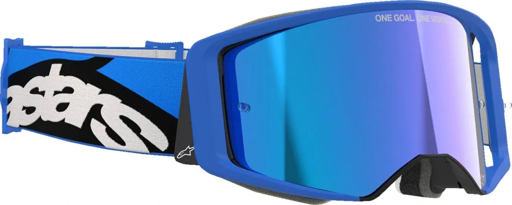 Motokrosové / enduro brýle ALPINESTARS GOGGLE SUPERTECH STREAM 5100625-7271 barva modrá/černá, modré zrcadlové plexi 