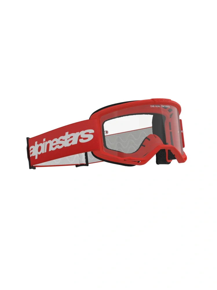 Motokrosové / enduro brýle ALPINESTARS VISION 3 WORDMARK ČERVENÉ 5103325-3067 s čirým objektivem 