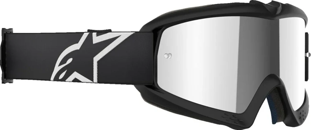 Dětské motokrosové / enduro / MTB brýle ALPINESTARS VISION CORP barva černá, stříbrná zrcadlová čočka 
