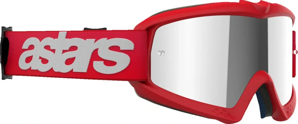 Dětské motokrosové / enduro / MTB brýle ALPINESTARS VISION BLAZE barva červená, stříbrná zrcadlová čočka 