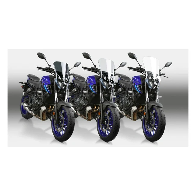 Plexi motocyklu NATIONAL CYCLE verze střední N20341 pro YAMAHA MT-07 rok 2021-2023 barva světle šedá, výška plexi 46,7 cm