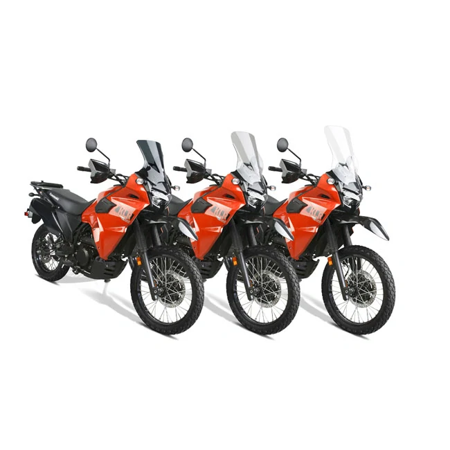 Plexi motocyklu NATIONAL CYCLE verze krátká N20139 pro KAWASAKI KLR 650 rok 2022 barva tmavě šedá, výška plexi 34 cm
