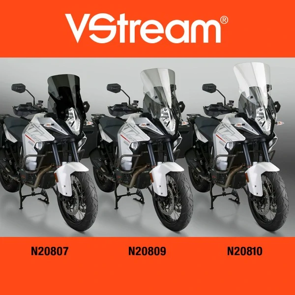 Plexi motocyklu NATIONAL CYCLE verze vysoká N20809 pro KTM 1290 SUPER ADVENTURE rok 2015-2016 barva čirá, výška plexi 47 cm