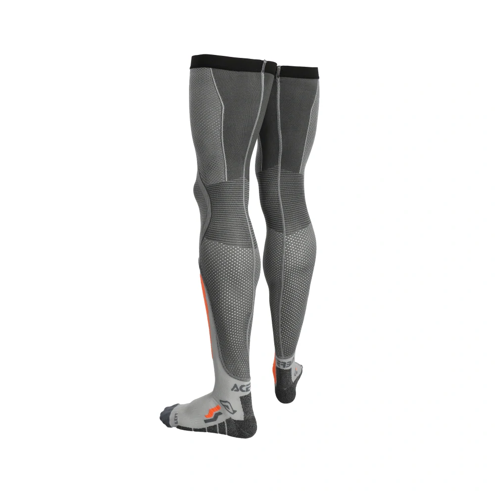 Motokrosové nadkolenky / vysoké motokosové ponožky ACERBIS X-LEG PRO VENTED barva šedá/oranžová 