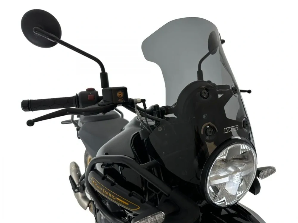 Plexi motocyklu WRS pro ROYAL ENFIELD HIMALAYAN 450 ABS rok 2024-2025 výška plexi 32,5 cm, barva tmavě kouřová